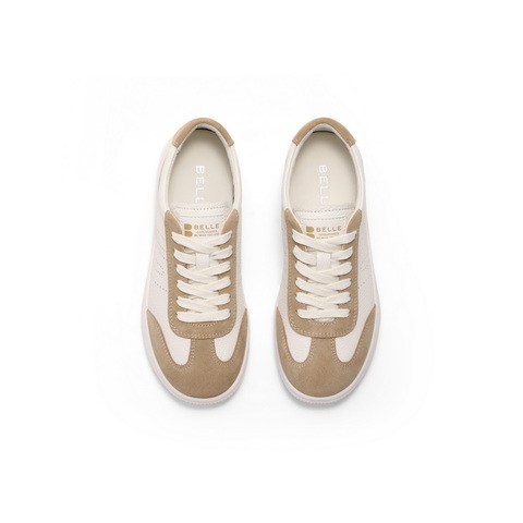 百丽休闲舒适德训鞋女2025春新撞色时尚板鞋D4F1DAM5