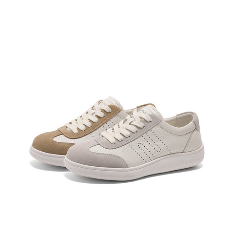 百丽休闲舒适德训鞋女2025春新撞色时尚板鞋D4F1DAM5