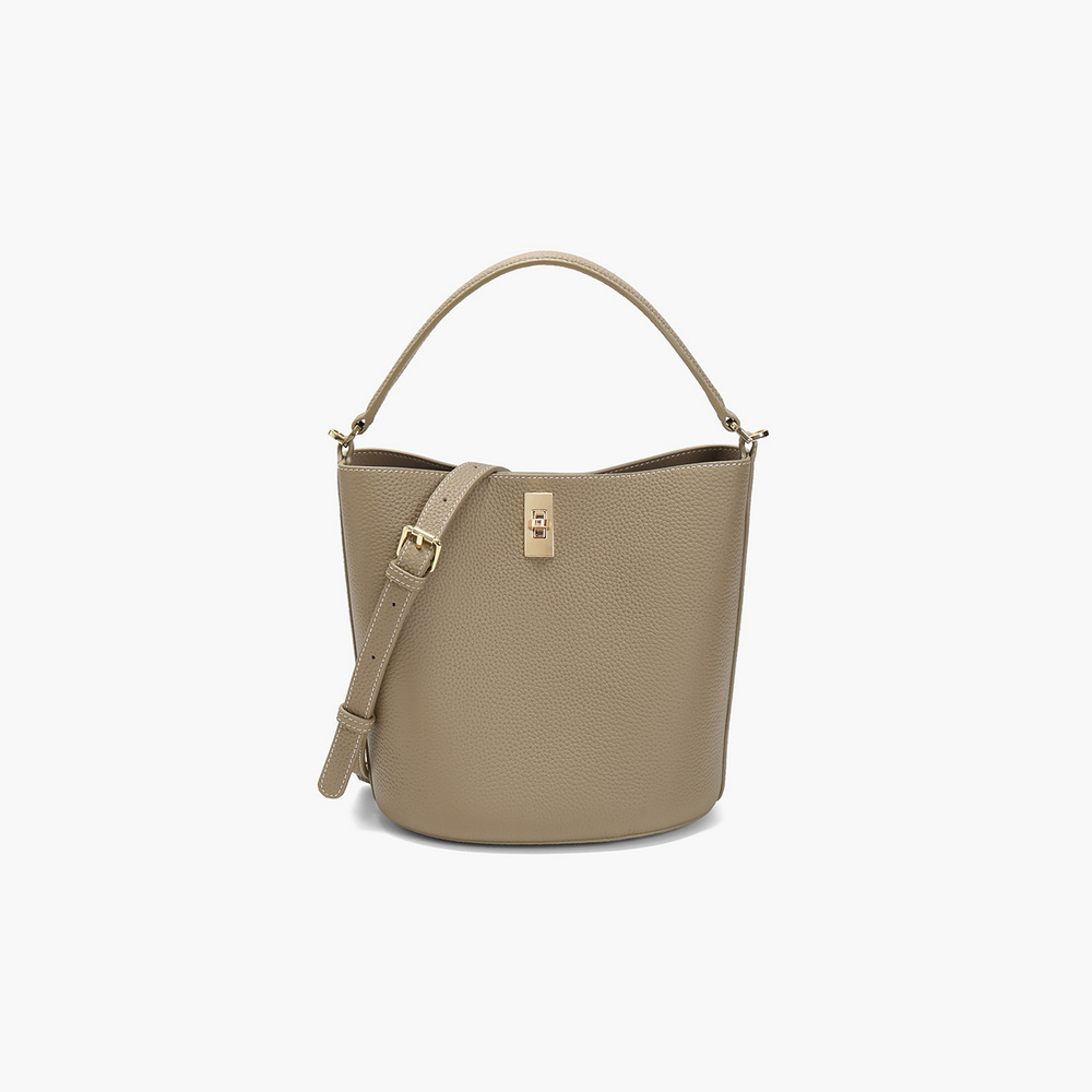 百丽包包女2025新款质感简约休闲百搭单肩斜挎手提水桶包BL812BX5