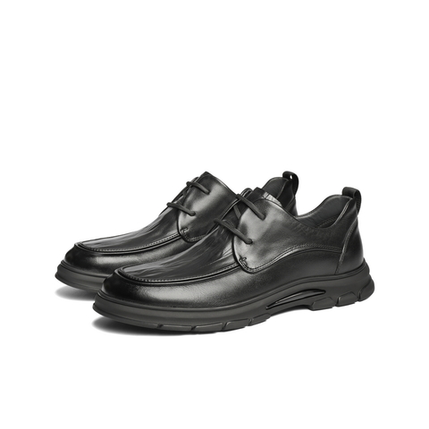 百丽酷雅商务鞋男2025春新商场同款牛皮舒适系带休闲皮鞋8QD01AM5