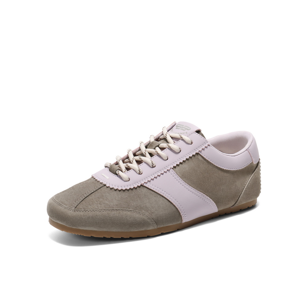 百丽时尚拼色德训鞋2025春新简约大方板鞋B2471AM5