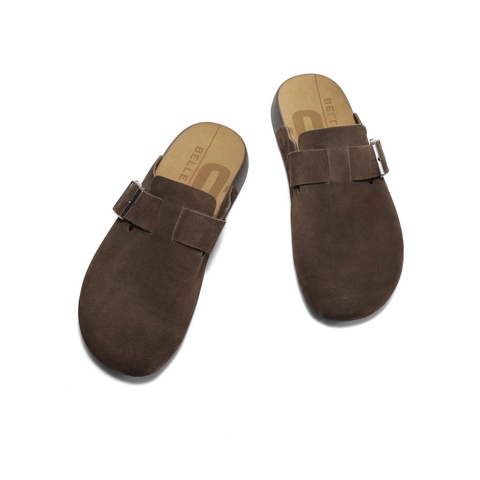 百丽一脚蹬休闲吐司拖男2025夏季新舒适潮搭包头拖勃肯鞋A1900BT5