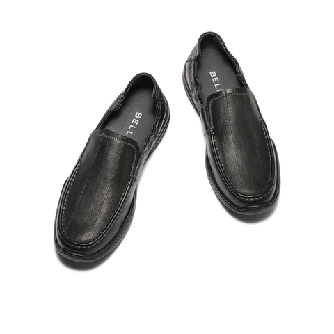 百丽一脚蹬休闲皮鞋男2025夏新商场同款羊皮革商务乐福鞋8SF01BM5