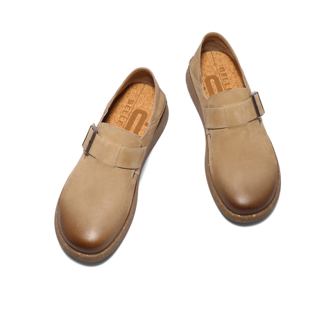 百丽复古潮搭休闲鞋男2025春新商场同款牛皮革户外工装鞋8ST01AM5