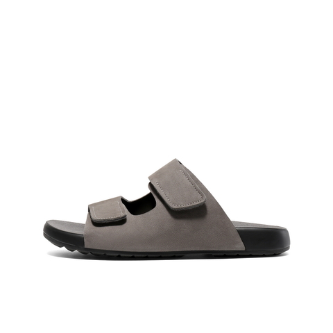 百丽软底外穿拖鞋男2025夏新商场同款牛皮魔术贴凉鞋8GG01BT5