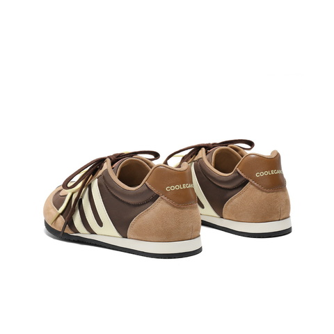 百丽跑道双鞋带休闲鞋2025夏新商场同款拼色翘头休闲鞋D7M1DBM5