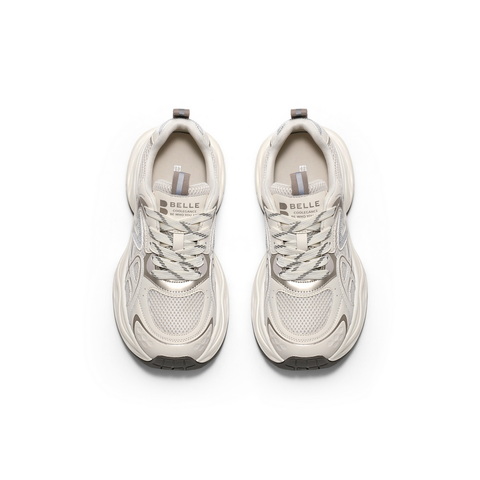 百丽舒适拼接老爹鞋2025春新网面透气运动休闲鞋B2535AM5