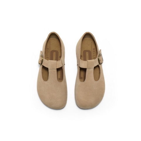 百丽复古魔术贴勃肯鞋2025春新商场同款透气休闲鞋D5U1DAA5