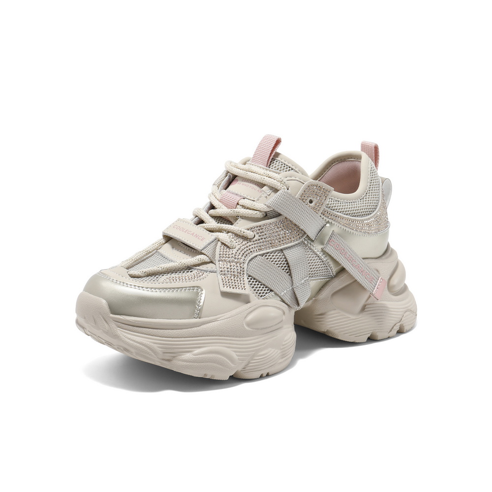 百丽时尚拼接老爹鞋2025夏新商场同款增高厚底鞋D5D2DBM5