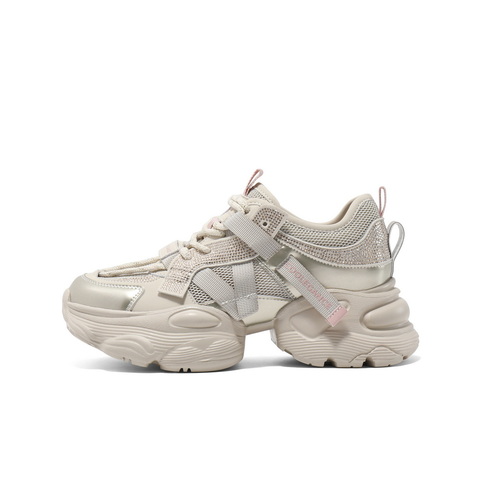 百丽时尚拼接老爹鞋2025夏新商场同款增高厚底鞋D5D2DBM5