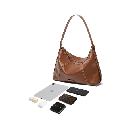 百丽包女2025新商场同款质感通勤hobo单肩斜挎托特包8517ABX5