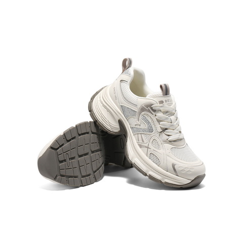 百丽透气网老爹鞋女2025春新商场同款厚底增高休闲鞋D7S1DBM5