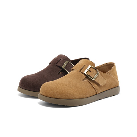 百丽时尚简约勃肯鞋女2025春新商场同款加绒保暖鞋D4W1DAM5