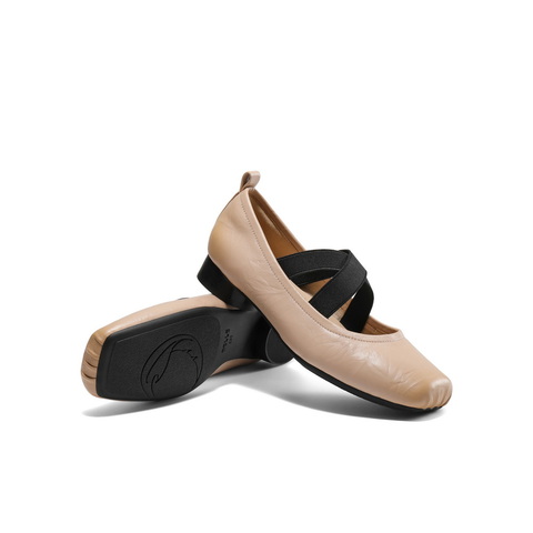 百丽气质淑女玛丽珍鞋女25春新真皮时尚芭蕾风单鞋B1R1DAQ5