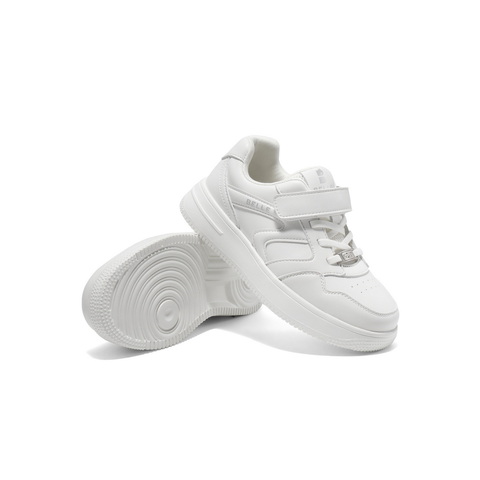 百丽简约大方板鞋2025春新魔术贴休闲童鞋C2508A85