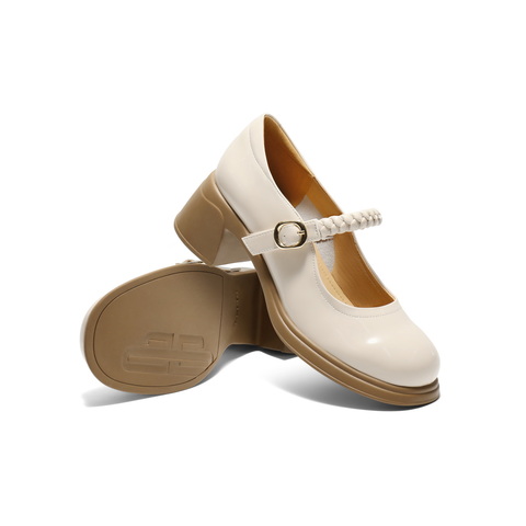 百丽优雅时装玛丽珍鞋女2025春新商场同款显瘦方跟单鞋3A6A8AQ5