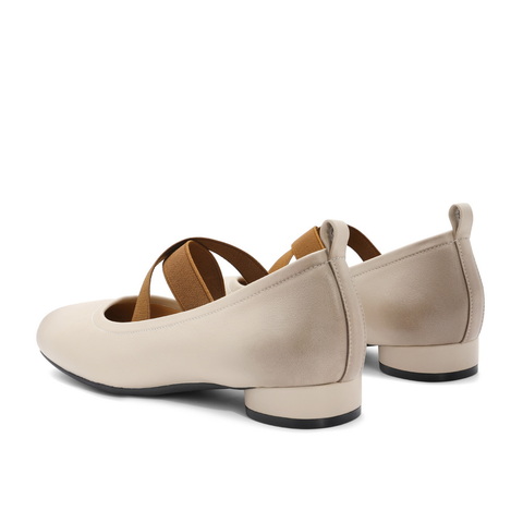 百丽气质淑女玛丽珍鞋女25春新真皮时尚芭蕾风单鞋B1R1DAQ5