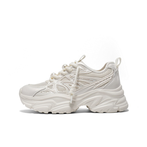 百丽时尚舒适网面鞋2025夏新商场同款厚底运动休闲鞋D7J1DBM5