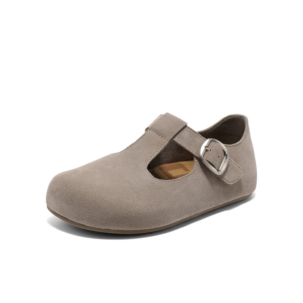 百丽复古魔术贴勃肯鞋2025春新商场同款透气休闲鞋D5U1DAA5