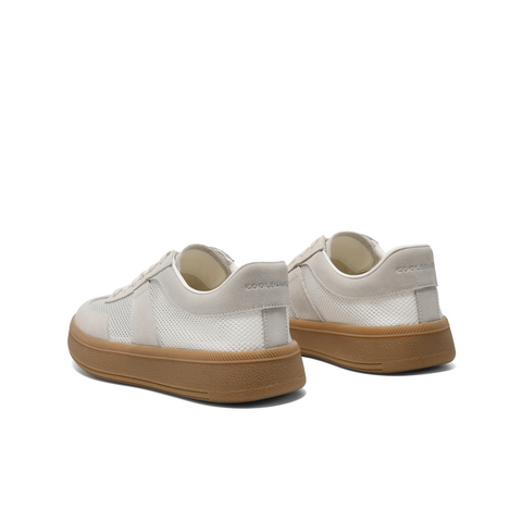 百丽潮搭休闲小白鞋男鞋2025夏新复古运动德训鞋撞色板鞋A1945BM5