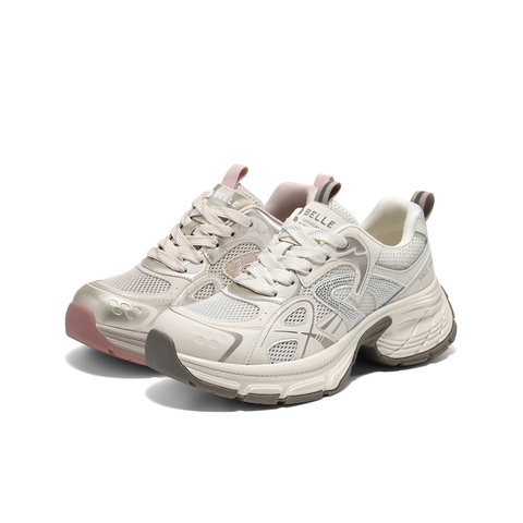 百丽透气网老爹鞋女2025春新商场同款厚底增高休闲鞋D7S1DBM5