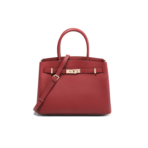 百丽包包女25春鎏金岁月高级质感铂金包单肩斜挎手提包X7242AX5