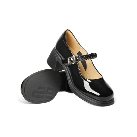 百丽优雅时装玛丽珍鞋女2025春新商场同款显瘦方跟单鞋3A6A8AQ5