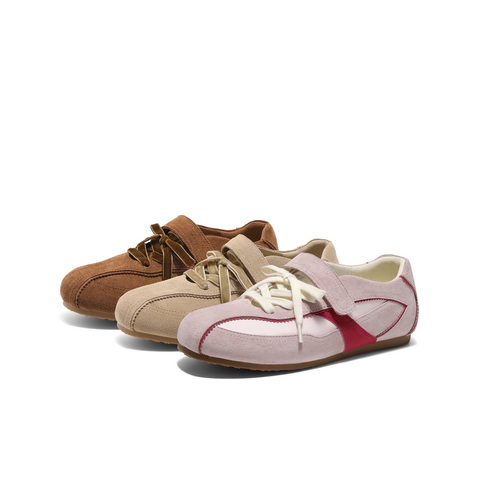 百丽休闲舒适德训鞋女2025春新质感时尚百搭板鞋D4C1DAA5