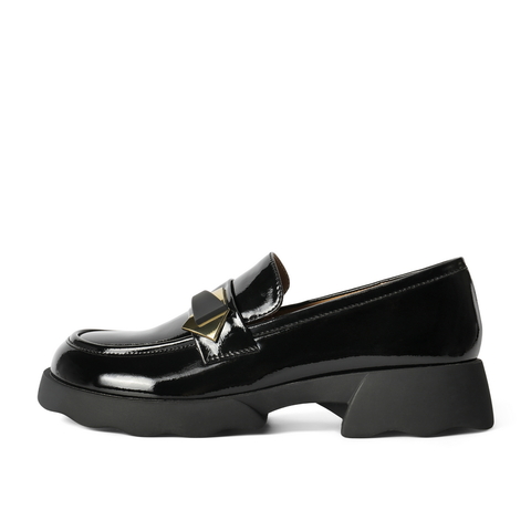 百丽时尚饰扣乐福鞋女2025春新商场同款平跟通勤单鞋B7X1DAA5