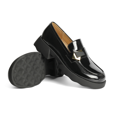 百丽时尚饰扣乐福鞋女2025春新商场同款平跟通勤单鞋B7X1DAA5