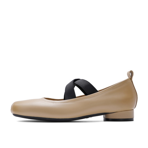 百丽气质淑女玛丽珍鞋女25春新真皮时尚芭蕾风单鞋B1R1DAQ5