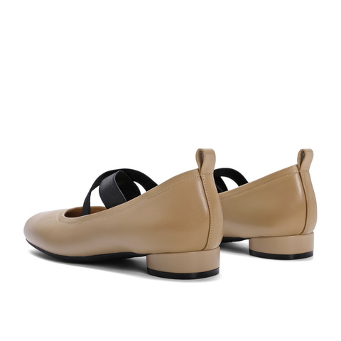 百丽气质淑女玛丽珍鞋女25春新真皮时尚芭蕾风单鞋B1R1DAQ5