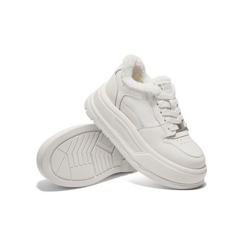 百丽简约休闲板鞋女2025春新属实厚底鞋B2457AM5