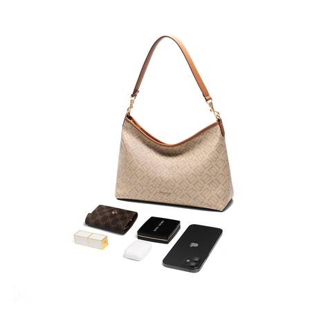 百丽包包女2025春新款复古休闲hobo单肩斜挎托特包X7199AX5