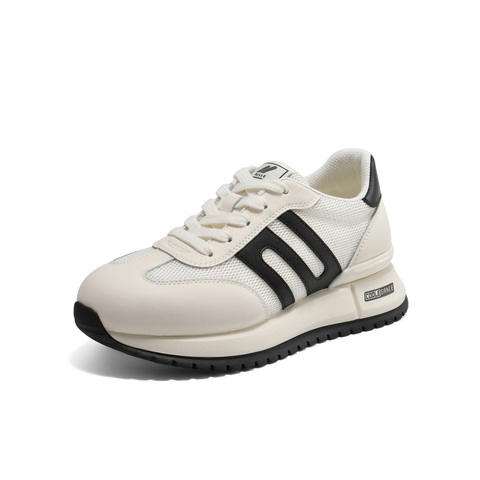 百丽跑道时尚拼色休闲鞋女2025夏新商场同款复古舒适鞋D5P2DBM5