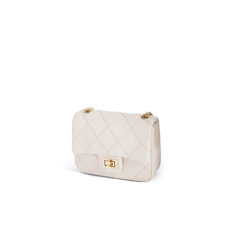 百丽包女2025夏商场同款小香风菱格华夫饼单肩斜挎绗缝包X7307BX5