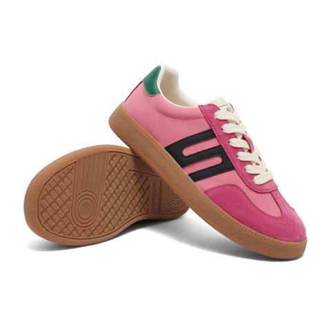 百丽跑道德训鞋女2025春新撞色复古运动跑鞋Z7J1DAM5