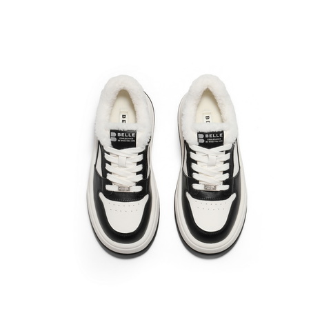 百丽简约休闲板鞋女2025春新属实厚底鞋B2457AM5