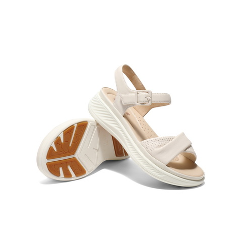 百丽宽条带休闲凉鞋女2025夏新商场同款真皮厚底凉鞋D6N2DBL5