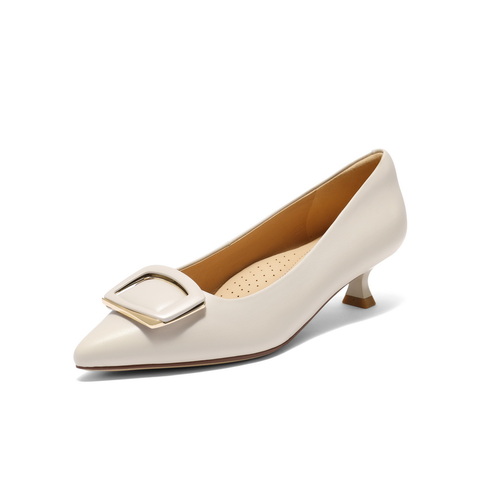 百丽时尚舒适优雅单鞋女2025春新商场同款真皮气质高跟鞋D3N1DAQ5