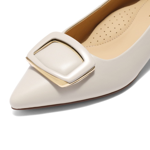 百丽时尚舒适优雅单鞋女2025春新商场同款真皮气质高跟鞋D3N1DAQ5