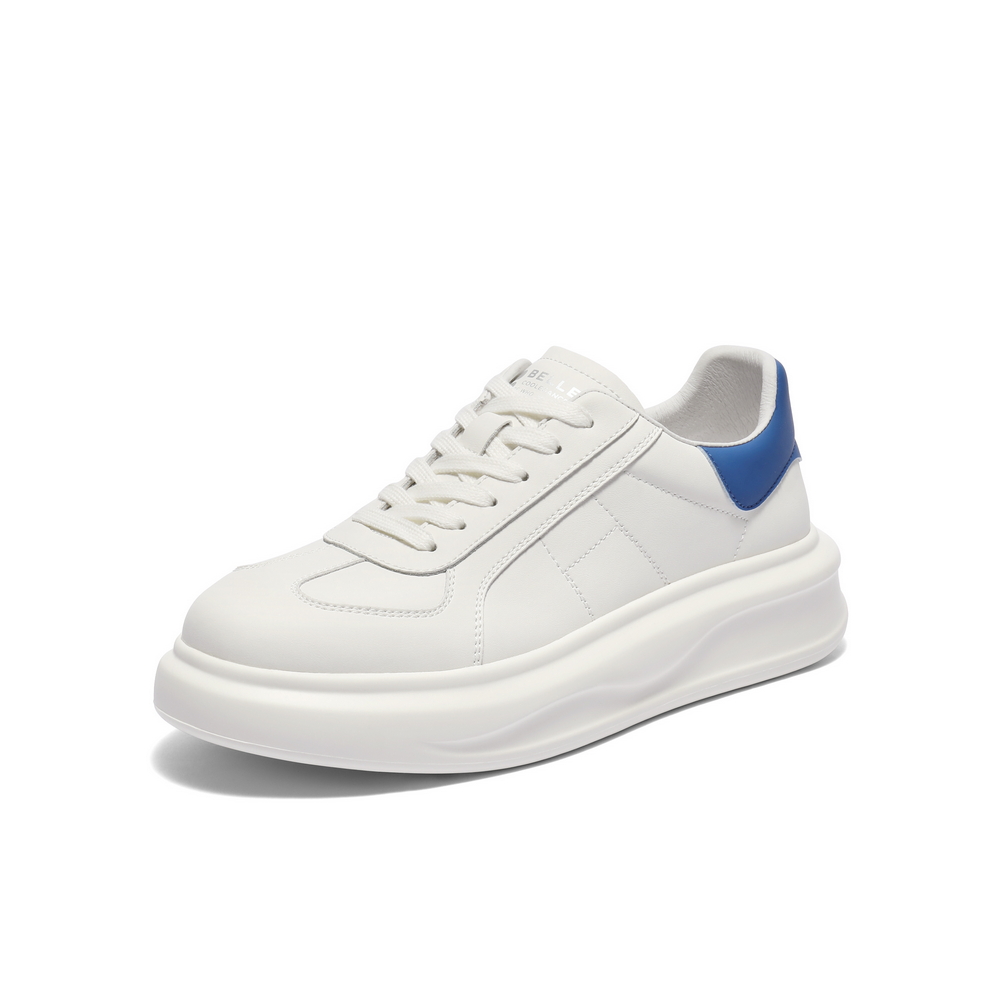 百丽时尚百搭小白鞋男2025新款春季厚底增高撞色休闲板鞋A1826AM5