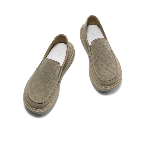 百丽透气布鞋男2025新款夏季商场同款厚底一脚蹬休闲鞋8SW02BM5