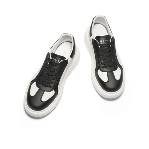 百丽时尚百搭小白鞋男2025新款春季厚底增高撞色休闲板鞋A1826AM5