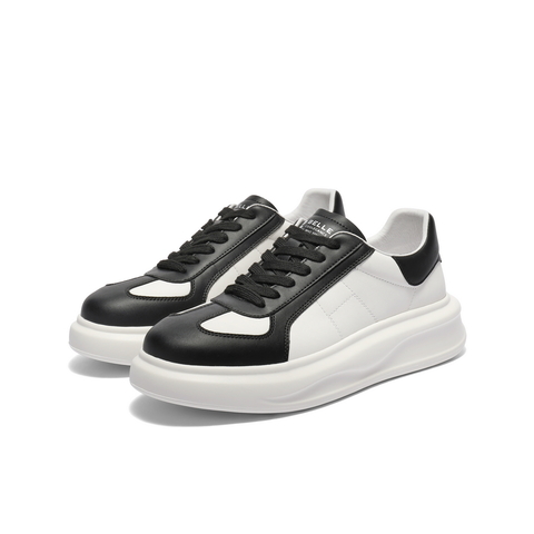 百丽时尚百搭小白鞋男2025新款春季厚底增高撞色休闲板鞋A1826AM5