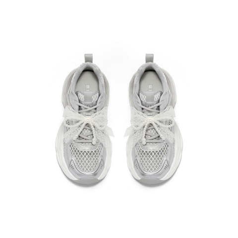 百丽透气大网孔老爹鞋女2025夏新轻盈厚底运动休闲鞋D7Y1DBM5