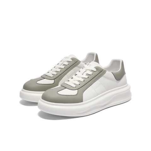 百丽时尚百搭小白鞋男2025新款春季厚底增高撞色休闲板鞋A1826AM5