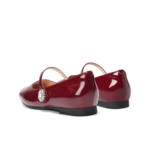 百丽气质玛丽珍鞋女2025春新商场同款真皮方头单鞋D7P1DAQ5