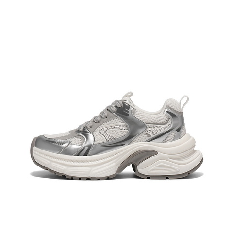 百丽拼接潮流老爹鞋女2025春新时尚厚底运动休闲鞋B2524AM5