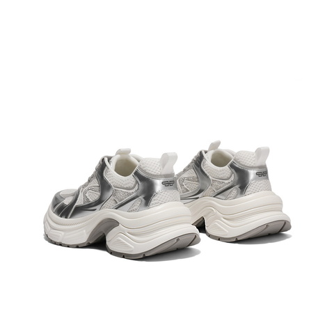 百丽拼接潮流老爹鞋女2025春新时尚厚底运动休闲鞋B2524AM5